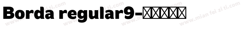Borda regular9字体转换